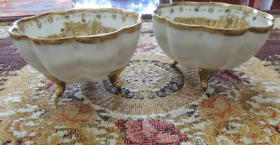Buy Vintage Noritake Berry/Dessert Bowls Set Of 2 Gold Flowers Hand Painted 3 X2  • 23.98£