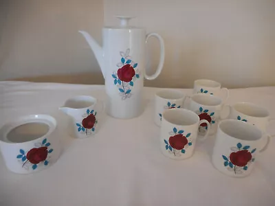 Buy Vintage MCM Rosenthal Thomas Germany China Coffee Pot, Cups, Creamer, And Sugar • 103.37£