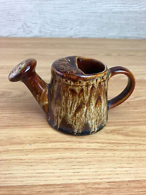 Buy New Devon England Studio Pottery Watering Can Brown Honeycomb Effect • 11.99£