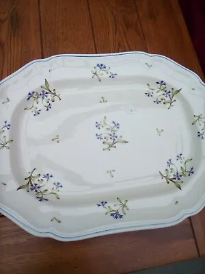 Buy Spode Platter 11 X 14 New Blue And White Sprig Flowers • 9£