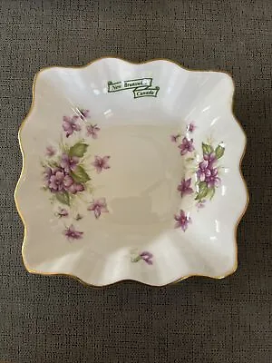 Buy Rosina Bone China Queen’s Violets Trinket Dish “New Brunswick Canada” Souvenir • 14.18£