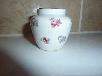 Buy Paragon China 5 Cm Miniature Gilt Top Vase Painted Flower & Leaf Pattern Design • 18£