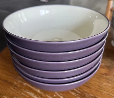 Buy 6-pc Set Noritake Stoneware Colorwave Purple Coupe Bowls 7  X 2 1/8  • 71.08£