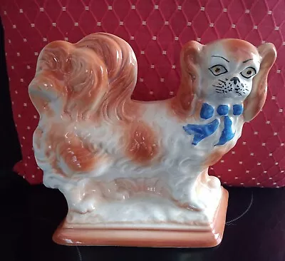 Buy ANTIQUE  POTTERY WALLY Staffordshire Mantle Pekinese Dog Circ. 1910 Vgc • 10£