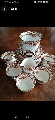Buy Royal Sutherland Rare 23 Piece Set Bone China Trios Jug Cake Plates Sugar Bowl  • 42£