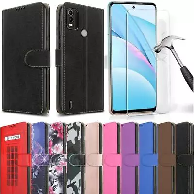 Buy For Nokia C21 G22 G42 C12 C22 C32 Case Leather Wallet Phone Cover + Screen Glass • 5.95£