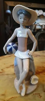 Buy Lladro Figurine 5219  Summer  Retired, Girl At Beach, Mint,  • 49.90£