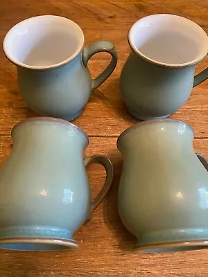 Buy Denby Regency Green 4 X Lovely Large Vintage Craftsman Mugs Tea Coffee • 15.99£