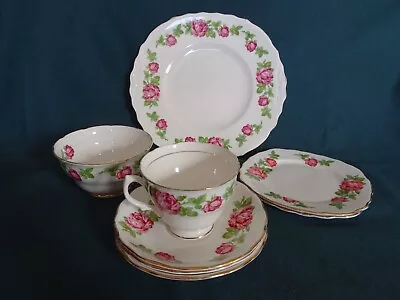 Buy Vintage Floral Bone China Incomplete Tea Set By Royal Vale • 6£