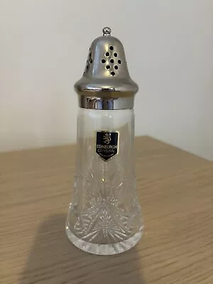 Buy Edinburgh Crystal Stirling Cut Glass Silver Plated Top Sugar Shaker • 9.99£