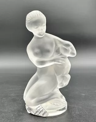Buy Lalique Crystal France Diana The Huntress With Fawn Goat Woman Figurine EUC • 67.24£