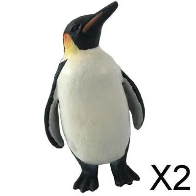 Buy 2X Lifelike Penguin Statue Sea Creatures Animal Model Home Garden Ornament • 7.45£