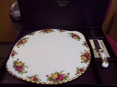 Buy Royal Albert Old Country Roses Cake Plate And Knife,boxed • 20£