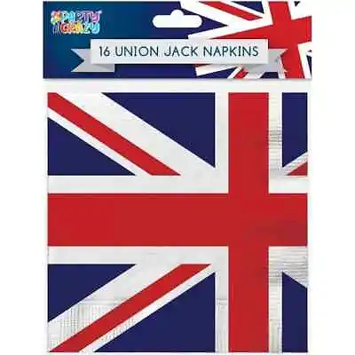 Buy Union Jack Flag Paper Napkins Serviette King Charles D Day Anniversary Tableware • 9.99£
