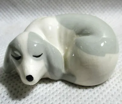 Buy Szeiler Light Grey And White Sleeping Dog Ornament • 14.99£