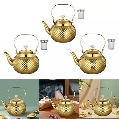 Buy Stainless Steel Teapot, Loose Leaf Tea Pot, Universal Portable Stovetop Tea • 15.06£