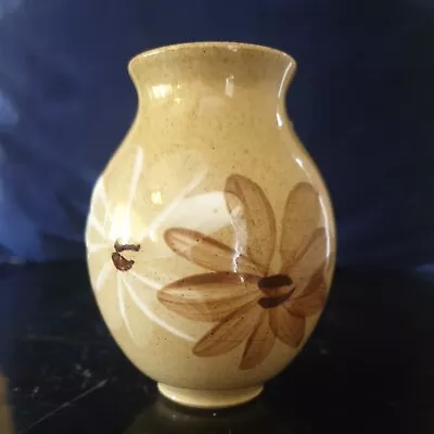 Buy Vintage Holkham Pottery Glazed Floral EarthenWare Vase • 7.99£