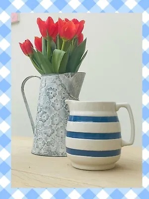 Buy Large Blue And White Striped Kitchen Jug 140cmTall Chefware/ Cornishware 5 1/2” • 11.22£