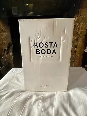 Buy Kosta Boda Mine Glass Blue/White Heavy Glass Vase. Still Boxed • 28£