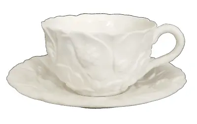 Buy CUP & SAUCER, Minton, Parian Ware Porcelain, Water Lily, No 33, C1850, 6.75 Dia • 275.06£
