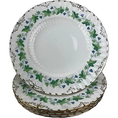 Buy Royal Crown Derby Medway Burford Ivy Five Dinner Plates England Vintage 1950s • 81.02£