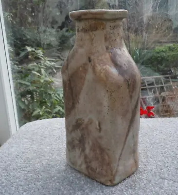 Buy Rustic  Studio Pottery Bottle Vase Karen Voce 23cm Height 1.2kg • 14.50£