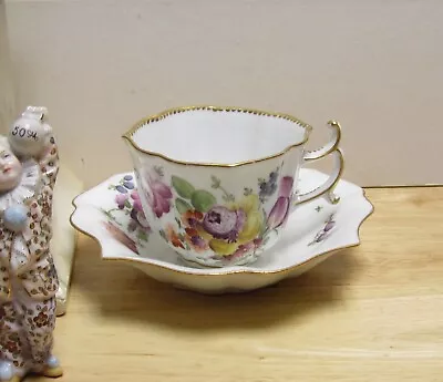 Buy Antique Helena Wolfsohn Dresden Meissen Style Quatrefoil Teacup & Saucer Set • 65.21£