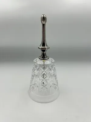 Buy Cut Glass With Silver Metal Handle Dinner Bell 7 Inches High No Markings • 9.99£