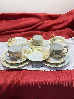 Buy Antique Thomas Hand Painted Yellow Floral Dinnerware Set Of 11 Some Signed • 38£