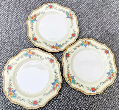 Buy 3 Royal Ivory John Maddocks MINERVA Creamware 10.5   Dinner Plates - 1920's • 10£