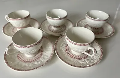 Buy Antique Sheridan George Jones & Sons Footed Cup Saucer Set England 2 1/4” 5 Sets • 123.13£