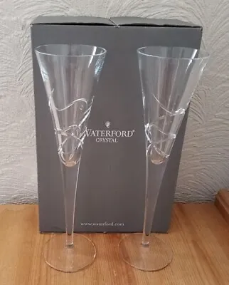 Buy Boxed Pair Of Waterford Crystal Champagne Flutes 11  Ballet Ribbon  Unused Gift  • 69.95£