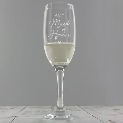 Buy Elegant Decorative Wedding Favour Glass Flute - Personalised Thank You Gift • 9.99£
