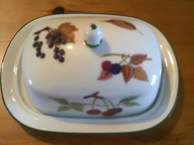 Buy Royal Worcester Evesham  VALE    RARE      LIDDED BUTTER / CHEESE  DISH • 31.99£