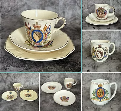 Buy Royal Antique Queen Elizabeth King Edward Coronation Tea Room Cup Saucer Plate • 9.95£