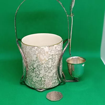 Buy Antique Sandland Ware Ceramic Cup Epns Stand & Spoon • 9.50£