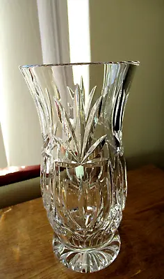 Buy Beautiful Vintage Tyrone Crystal Vase 7 3/4  Tall Old Mark Vgc • 15£
