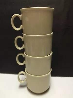 Buy Lord Nelson LNE2 Tea Cups Coffee Mugs Beige China Stackable Set Of 4 • 18.96£