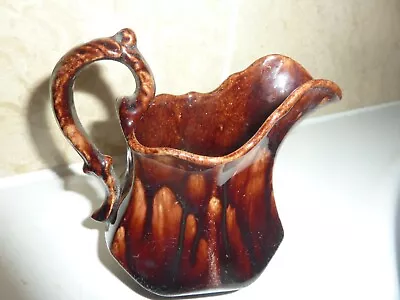 Buy 19th Century Rockingham Treacle Glazed 10.7cm By11.3cm Large Spouted Pottery Jug • 29.50£