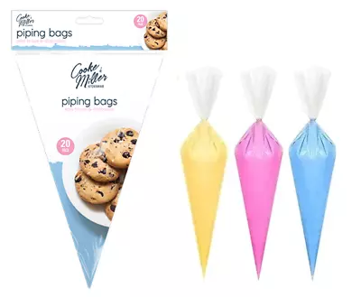 Buy 20 X Disposable ICING PIPING BAGS Food Decorating Cupcake Baking UK • 2.99£