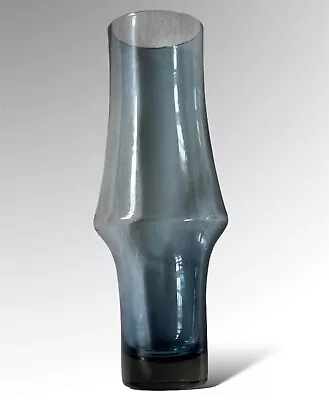 Buy Vintage Riihimaki Steel Blue Cased Vase Lasi Oy #1377 Finland 1960s • 24.99£
