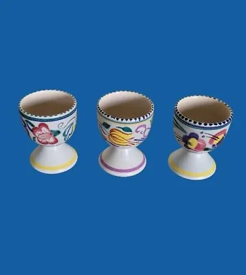 Buy Three Mid-century Poole Pottery Egg Cups • 25£