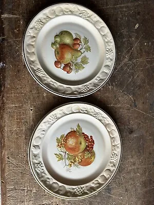 Buy Vintage ROYAL WORCESTER Palissy Crown Ware Fruit Plates X 2 • 10£