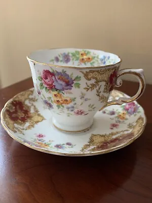 Buy Vintage Tuscan Teacup & Saucer Bone China Provence Pattern • 14.30£