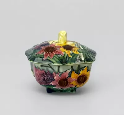 Buy Old Tupton Ware Floral Pot With Lid Sunflower Motif • 14.99£