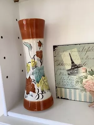 Buy Stunning Vintage Retro E. Radford Hand Painted Tall Vase V.G.C. • 15£