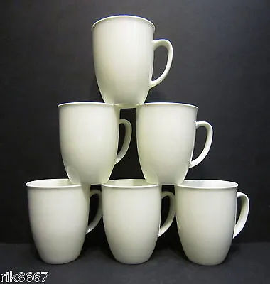 Buy Set Of 6 White Tulip Shape Fine Bone China Mug Cups Beakers • 24£