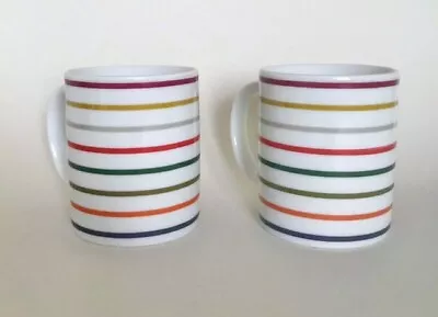 Buy Tesco Multicoloured Horizontal Striped Mugs  New • 7.99£