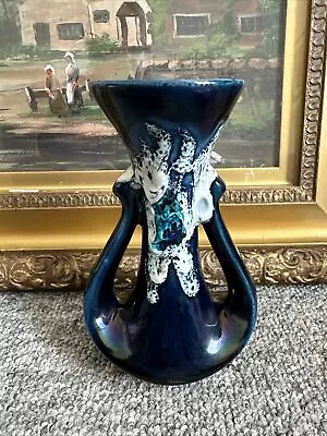 Buy Stunning Blue Lava Glazed Vallauris Pottery Vase Vintage French  • 18£