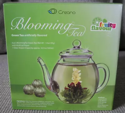 Buy Blooming Tea Gift Set – Flowering Tea Glass Teapot 500ml - Creano Fruit Tea • 12£